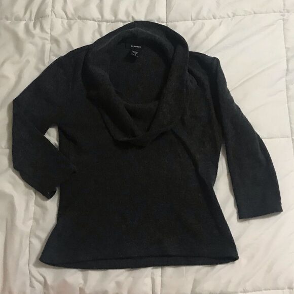 Express Cowl Neck Wool Blend Sweater - Picture 2 of 7